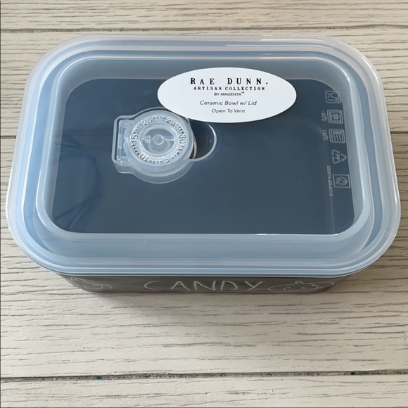 Rae Dunn “CANDY” ceramic bowl with lid - Picture 2 of 3